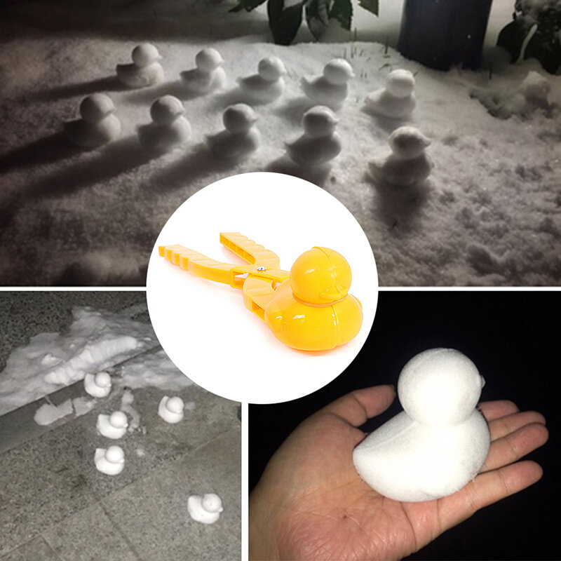 1 قطعة صانع كرة الثلج مشبك من البلاستيك الاطفال في الهواء الطلق الرمال الثلوج الكرة قالب اللعب مكافحة بطة ثلج صانع كليب لعبة للأطفال