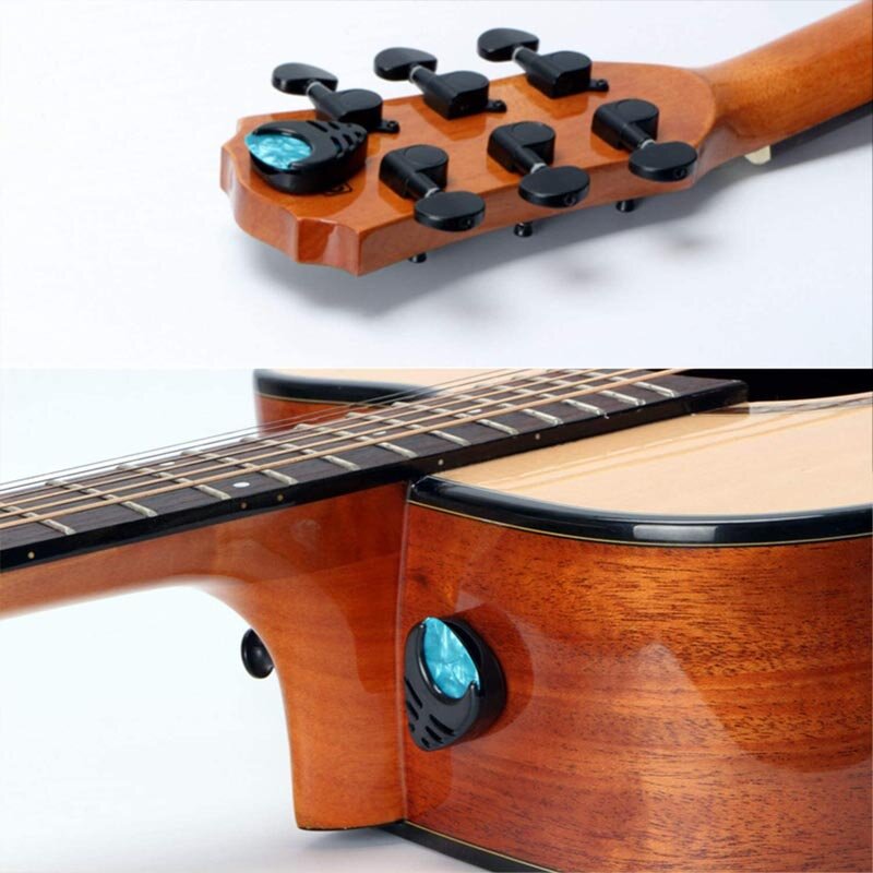 2 قطعة الغيتار اختيار أصحاب عصا بلاستيكية على الغيتار اختيار حالة السيلويد الوسيط أصحاب الغيتار الكهربائي اكسسوارات ل باس Ukule