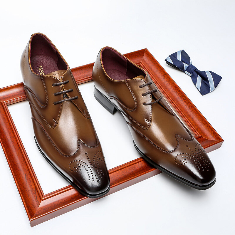 الرجال البروغ حذاء أيرلندي الجلود حذاء كاجوال ، الأزياء منحوتة المهنية أحذية رجالي ، الراقية الكلاسيكية الرسمي أحذية ، اليدوية مأدبة الأحذية