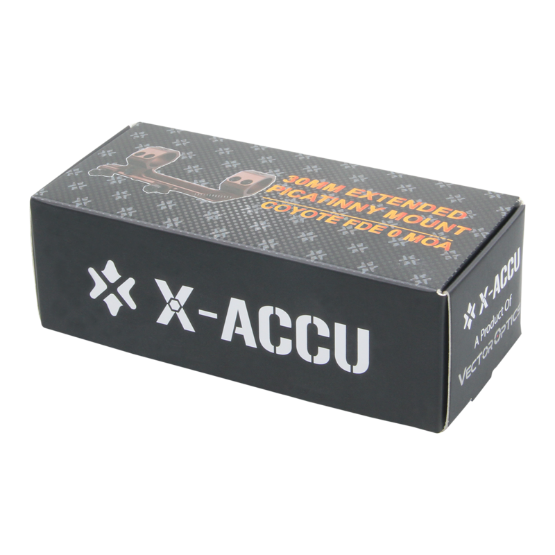 تركيبة منفصلة بمسافة Vector Optics X-ACCU قطرها 30 ملم نوع 0/20 MOA ذات أسلوب تكتيكي موسّع وخفيف الوزن لمنصة AR15 AR