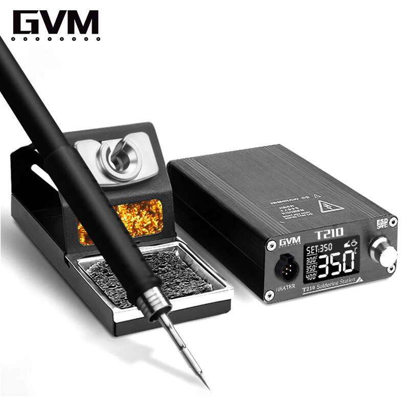 GVM T210 الاحترار السريع التلقائي النوم 2S ذوبان القصدير هاتف محمول احترافي إصلاح محطة لحام درجة حرارة ثابتة