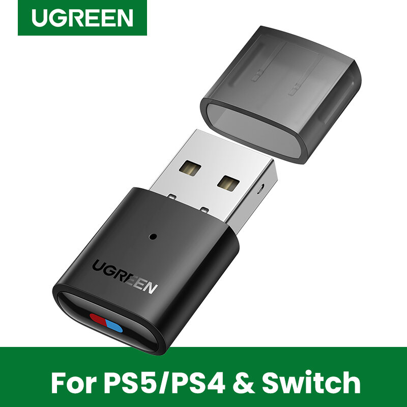 UGREEN USB بلوتوث 5.0 الارسال محول الصوت ل Airpods جهاز كمبيوتر شخصي PS4 برو نينتندو التبديل بلوتوث محول وضع التلفزيون