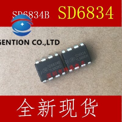 10 قطعة SD6834 LED LCD امدادات الطاقة رقاقة التحكم DIP-8 SD6834B في المخزون 100% جديد وأصلي