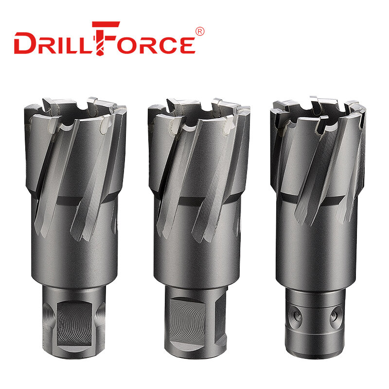 Drillforce 12-65mmx50mm TCT الحلقي القاطع هول المنشار التنغستن كربيد تلميح سبائك الصلب الأساسية مثقاب للحفر المغناطيسي