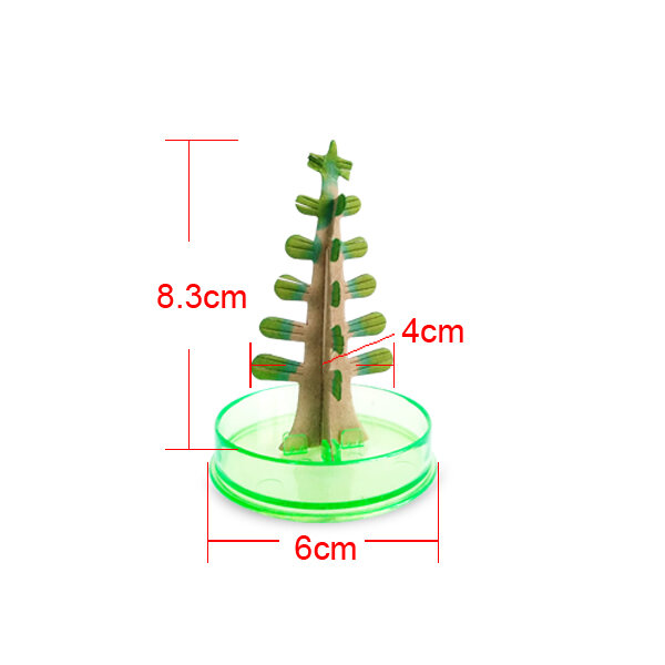 2020 9x6 سنتيمتر مصغرة الأخضر ماجيك زراعة ورقة الأشجار لعبة السحرية تنمو شجرة عيد الميلاد الساخن مضحك العلوم ألعاب الأطفال للأطفال الجدة