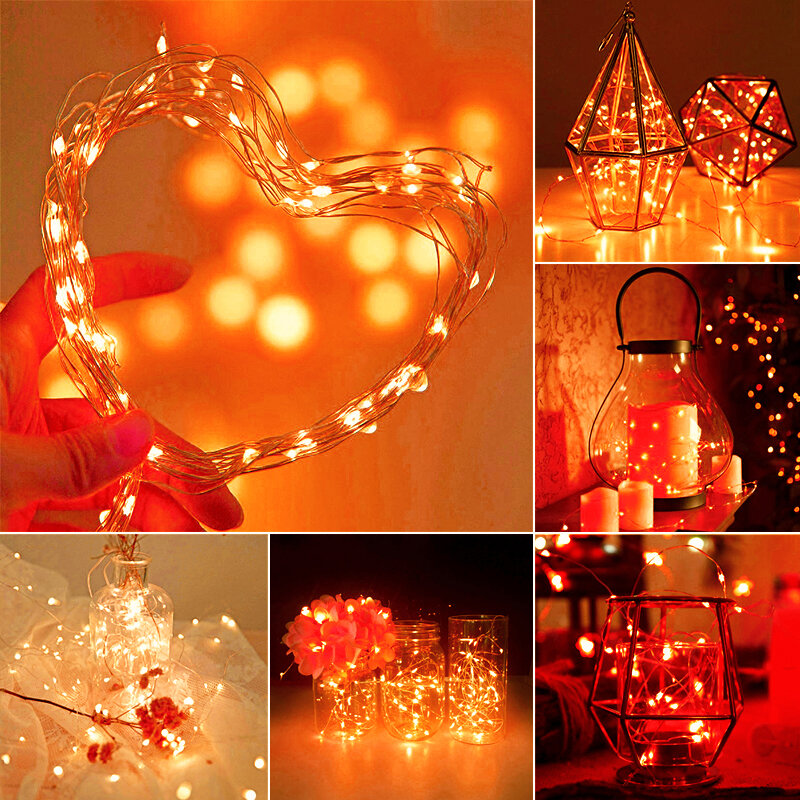 البرتقال الجنية أضواء بطارية تعمل 3M 30 المصابيح أورانج ضوء سلسلة للماء البرتقال هالوين البسيطة ضوء ل DIY عيد الميلاد Bedr