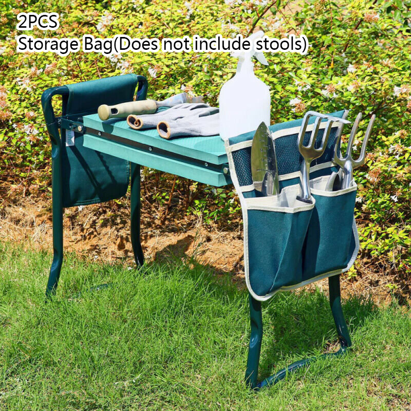 حقيبة مقعد حديقة قابلة للطي ، واقي للركبتين ، قوي ، مقعد متعدد الجيوب (حقيبة تخزين فقط)