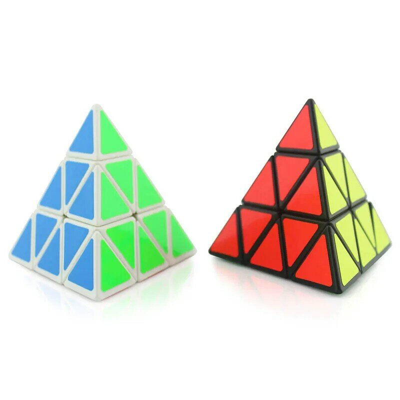 لعبة مكعبات الهرم السحرية 3x3 Cubo Magico للأطفال لعبة تطوير فكرية تعليمية 3x3x3 ألعاب ألغاز هرمية للأطفال