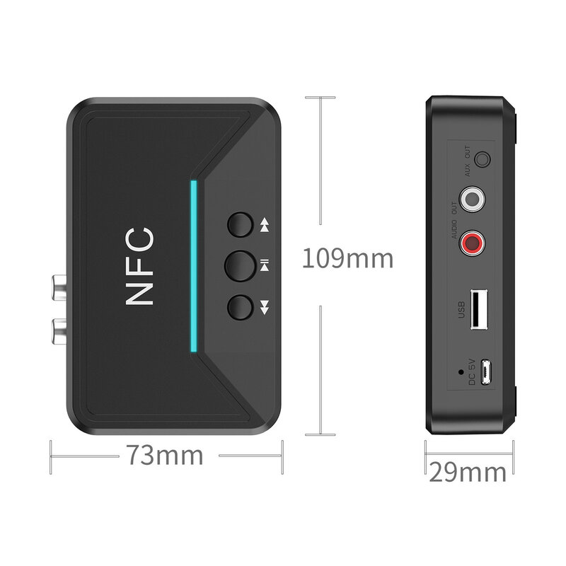 AUX واجهة ل NFC5.0 بلوتوث الصوت استقبال 3.5 مللي متر التبديل القديم المتكلم 2RCA الصوت مكبر كهربائي محول