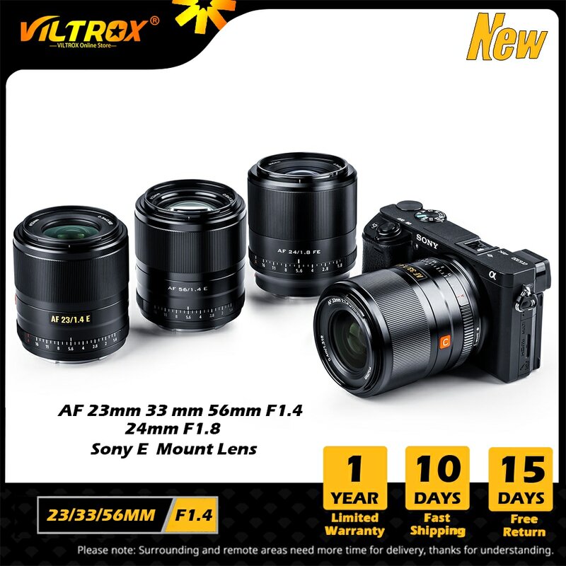 VILTROX-عدسة إطار كامل لـ Sony ، تركيز أتوماتيكي ، عدسة كاميرا محمولة على شكل حرف E ، من من نوع A7III ، A6400 ، F1.4 ، 24 ، F1.8