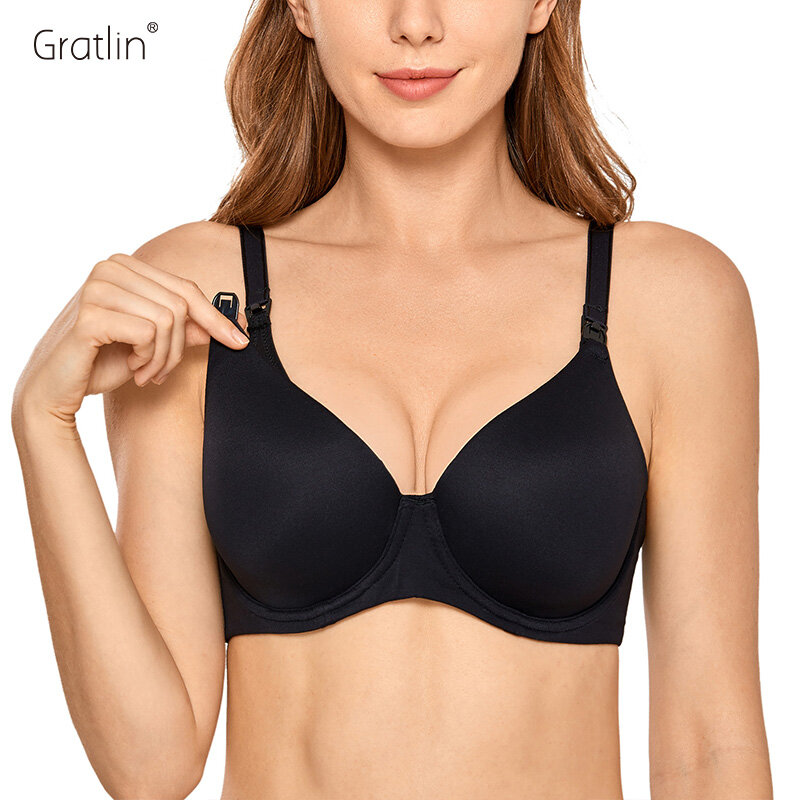 Gratlin تغطية كاملة مبطن بخفة Underwire حمالة صدر للرضاعة كونتور الرضاعة الطبيعية دعم للنساء الحوامل الملابس الداخلية