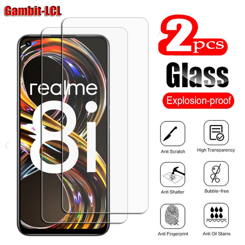 9H HD الأصلي حماية الزجاج المقسى ل Realme 8i 6.6 "Realme8i RMX3151 شاشة واقية حامي غطاء فيلم