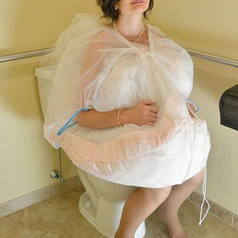 المرأة ثوب نسائي فستان حفظ العروس من المرحاض فستان زفاف اكسسوارات الزفاف