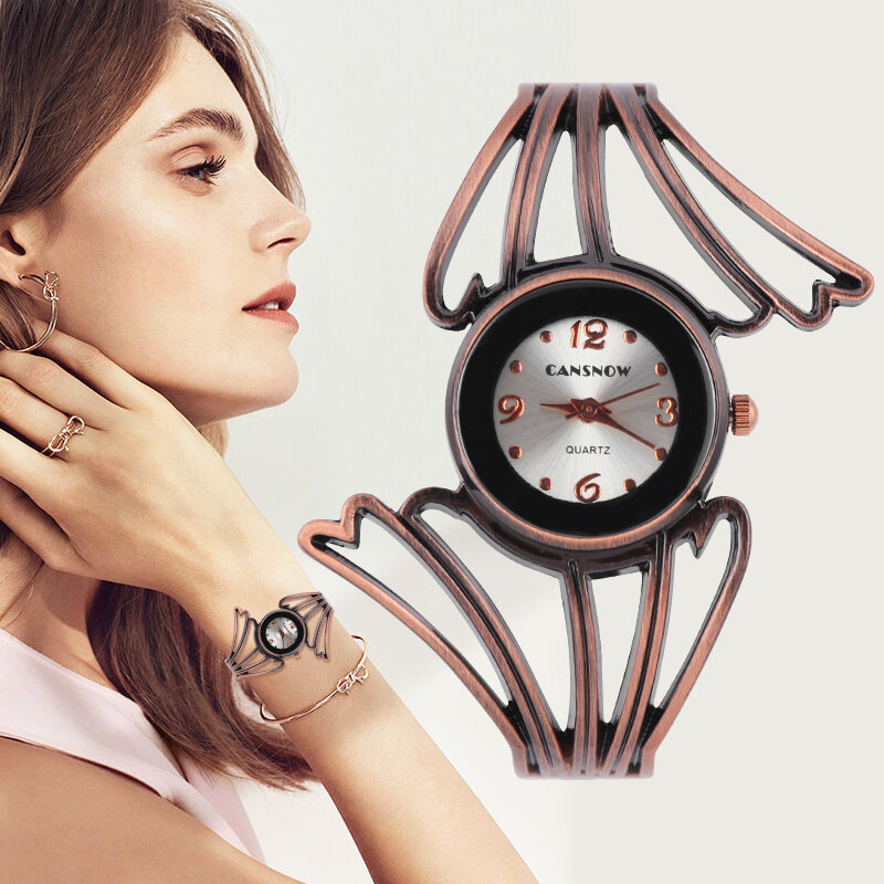 ساعات نسائية تصميم خاص سوار كوارتز ساعة معصم موضة جديدة للسيدات ساعة نسائية عادية relogio feminino