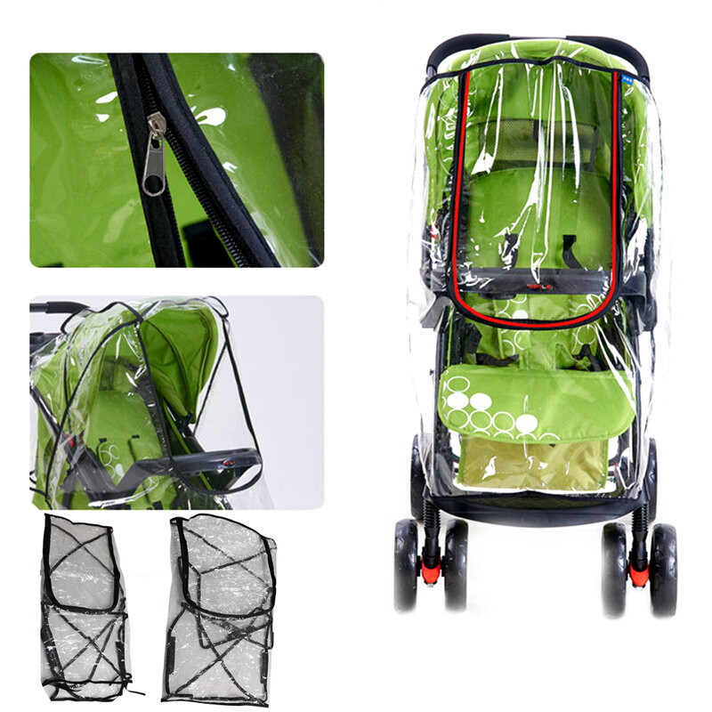 1 قطعة المحمولة العالمي للماء غطاء المطر الرياح الغبار درع مظلة الطفل عربات يدفع باليدين