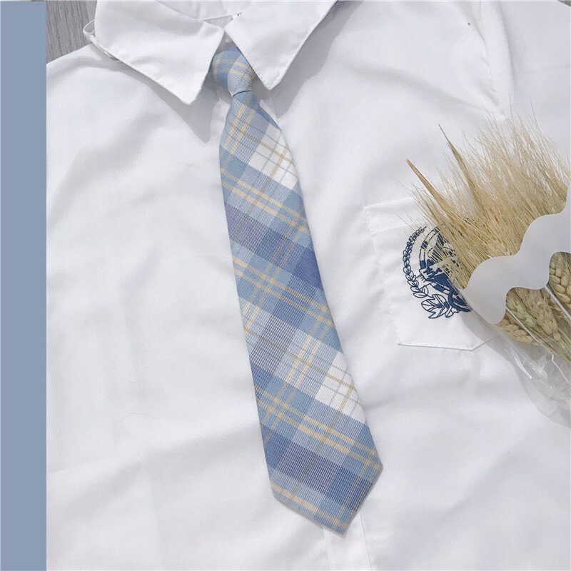 ربطة عنق نسائية مخططة للكلية ، زي احترافي ، تأثيري ، طالب ، اكسسوارات قميص JK