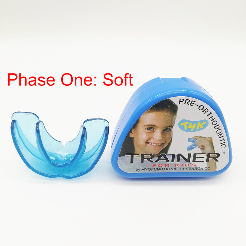 T4K مدرب الأسنان للأطفال ، جهاز تقويم الأسنان للأطفال ، الأقواس محاذاة الأسنان ، الفم ، المرحلة لينة وصعبة