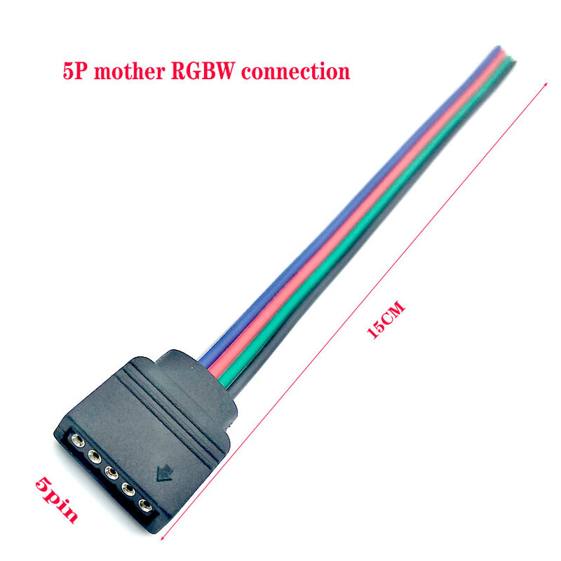 5 قطعة 4Pin 5Pin LED كابل ذكر موصل سالب محول سلك ل 5050 3528 SMD RGB RGBW led قطاع ضوء RGB RGBW LED تحكم