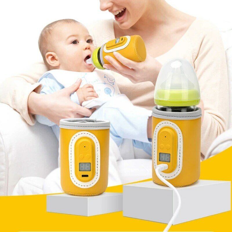 2023 USB الطفل زجاجة دفئا المحمولة السفر الحليب دفئا الرضع تغذية زجاجة غطاء التدفئة العزل ترموستات الغذاء سخان