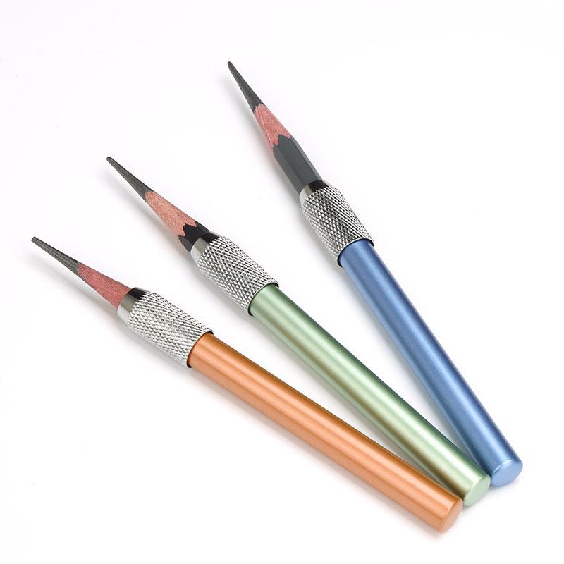 6 قطعة 6-color قلم رصاص معدني تمديد رسم قلم رصاص كم تمديد قلم رصاص موصل الألومنيوم قضيب تمديد قضيب