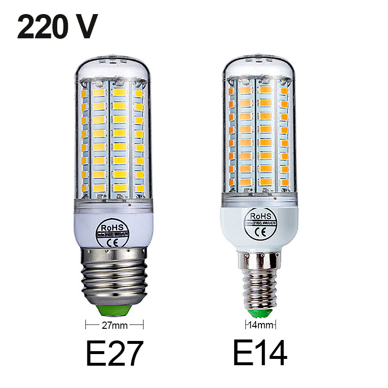 CX-التجويف E27 LED مصباح 220 فولت LED لمبة مصلحة الارصاد الجوية 5730 E14 مصباح ليد 24 36 48 56 69 72 المصابيح لمبة بتصميم على شكل كوز الذرة الثريا للإضاءة المنزلية