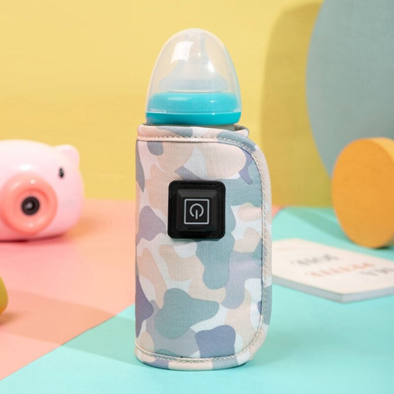 المحمولة USB مدفأة زجاجة الطفل التمويه السفر جهاز حفظ حرارة الحليب الرضع زجاجة تستخدم في الرضاعة ترموستات الغذاء غطاء دافئ K92D