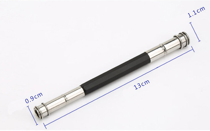 معدن مزدوج نهاية قلم رصاص موسع ، حامل قلم عادي ، مقلمة ، 5 قطعة
