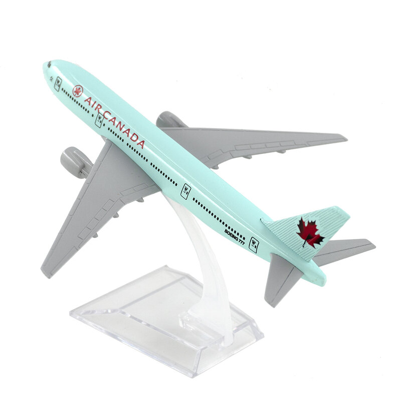 طائرة بمقياس 1/400 طائرة بوينج 777 هوائي كندا 16 سنتيمتر طائرة من سبيكة B777 ألعاب أطفال هدايا للتجميع