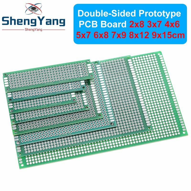TZT-العالمي الدوائر المطبوعة مجلس الكلور Arduino ، ضعف الجانب النموذج ، protoبها بنفسك بروتوبوارد ، 9x15 ، 8x12 ، 7x9 ، 6x8 ، 5x7 ، 4 × 6 ، 3 × 7 ، 2 × 8 سم