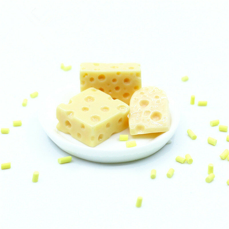 20 قطعة الجبن مصغرة دمية مصغرة الإفطار التظاهر اللعب المطبخ دمية صغيرة ملحقات لعبة الغذاء