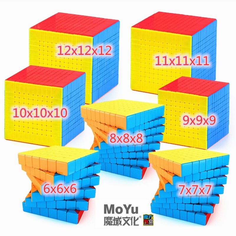 MoYu Magic cube puzzle toys  المكعب السحري 6x6 7x7 8x8 9x9 10x10 11x11 12x12x12 لغز اللعب Cubo magico المهنية لغز اللعب مكعب السرعة متعة لعبة مكعب