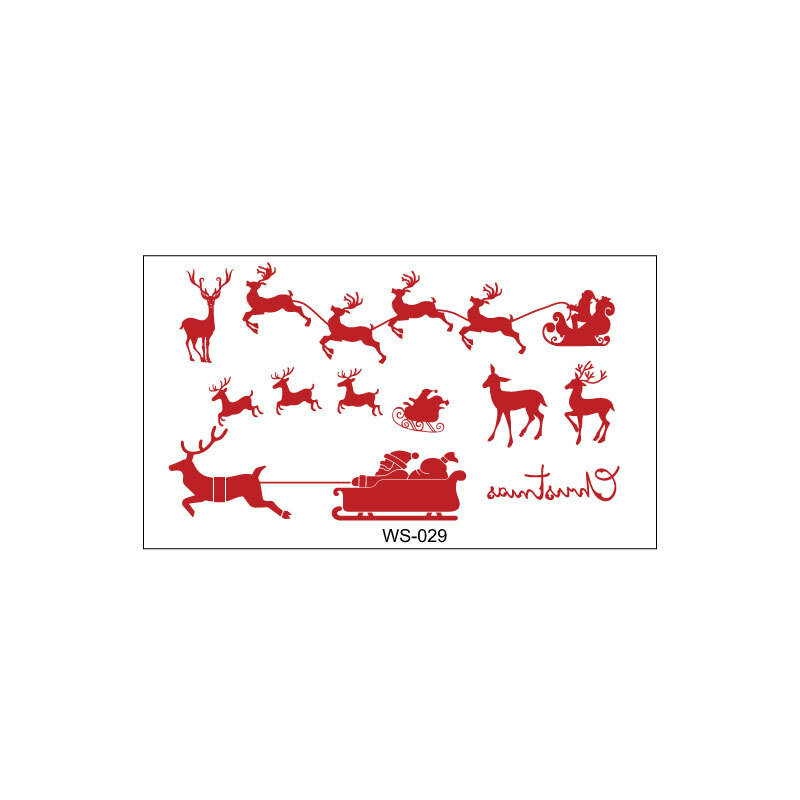 10 قطعة hildren عيد الميلاد الوشم ملصق مقاوم للماء المؤقتة الكرتون وهمية سانتا كلوز الجسم نقل الفن لعبة طفل تزيين هدية