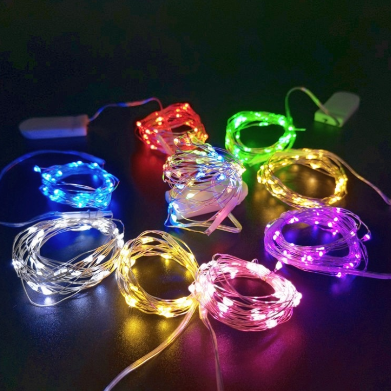 10 قطعة 5 قطعة أسلاك النحاس LED سلسلة أضواء عطلة الجنية أضواء جارلاند عيد الميلاد شجرة تزيين حفل زفاف لتقوم بها بنفسك ناتال نافيداد 2021