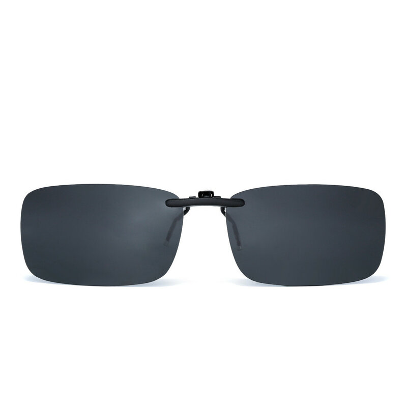 بدون إطار مستطيل كليب على النظارات الشمسية خفيفة الوزن الاستقطاب النظارات الرجال النساء UV400