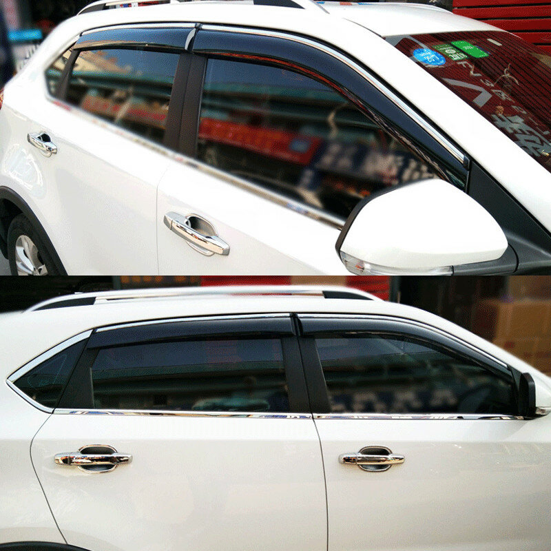 ل MG GS 2015-2020 نافذة السيارة منحرف الرياح منحرف الشمس الحرس المطر تنفيس غطاء اكسسوارات السيارات التصميم نافذة غطاء للمطر
