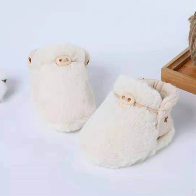 طفل الجوارب الشتاء طفل صبي فتاة الجوارب زغب لينة حذاء طفل صغير الأولى مشوا مكافحة زلة الدافئة الوليد الرضع سرير أحذية الخف