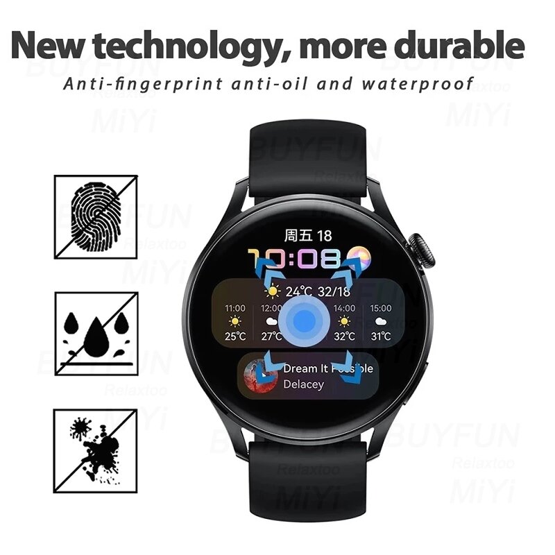 3-12 قطعة 9D منحني هيدروجيل فيلم لهواوي ساعة GT 3 برو Smartwatch حامي الشاشة لا الزجاج Hauwei GT2 برو 42 مللي متر GT 46 مللي متر GT2E