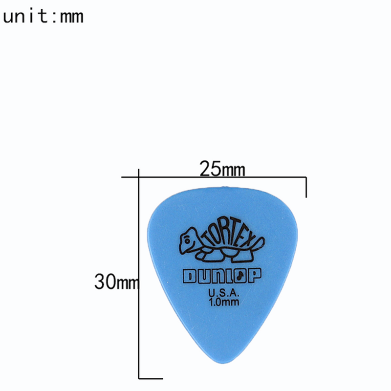 50 قطعة Dunlop الغيتار يختار أجزاء الغيتار الكهربائي Plectrum الملحقات 6 أنواع سمك اختيار مع صندوق