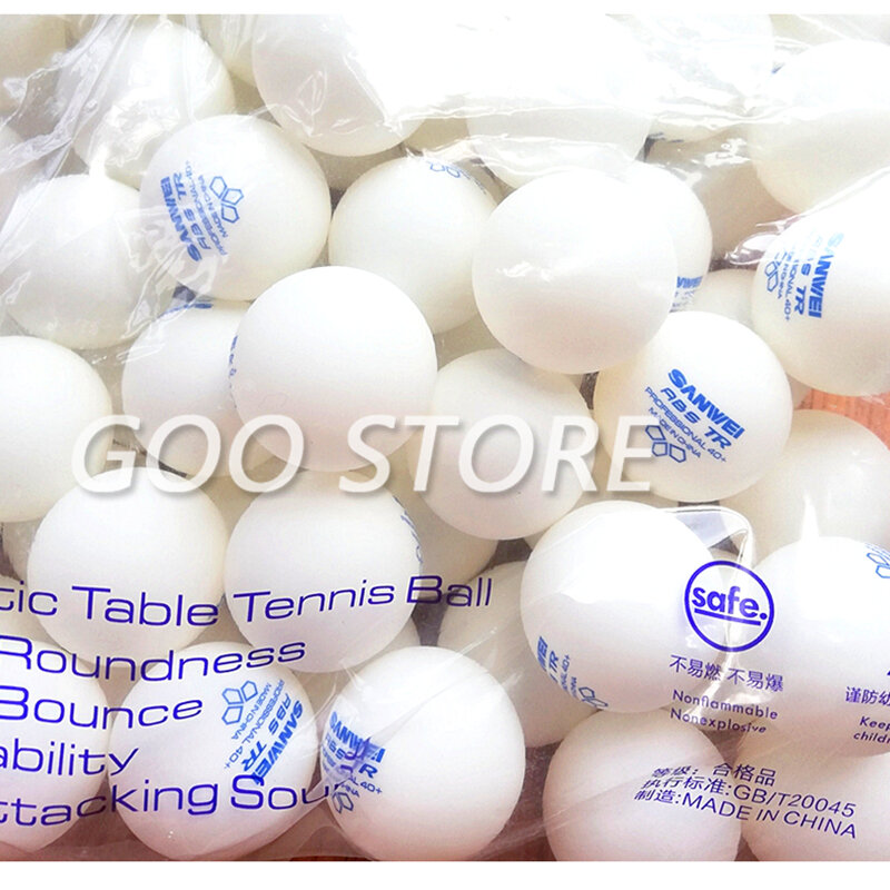 SANWEI-3 نجوم TR كرة تنس طاولة بلاستيكية ، مادة ABS ، 40 تدريب SANWEI ، كرة تنس طاولة بولي بينج بونج