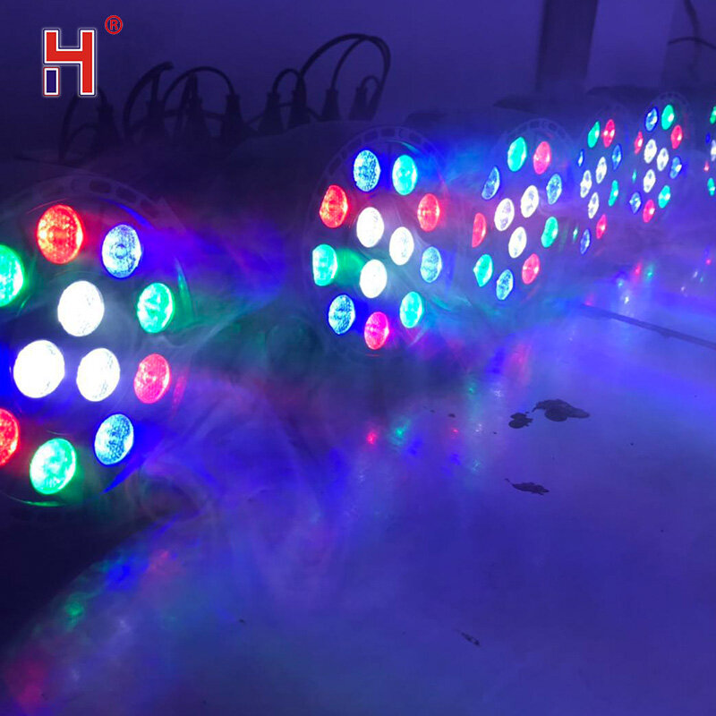 مصباح LED صغير للحفلات ، مصباح LED مسطح 12 × 3 وات ، إضاءة مسرح RGBW Dj ، مثالي للرقص