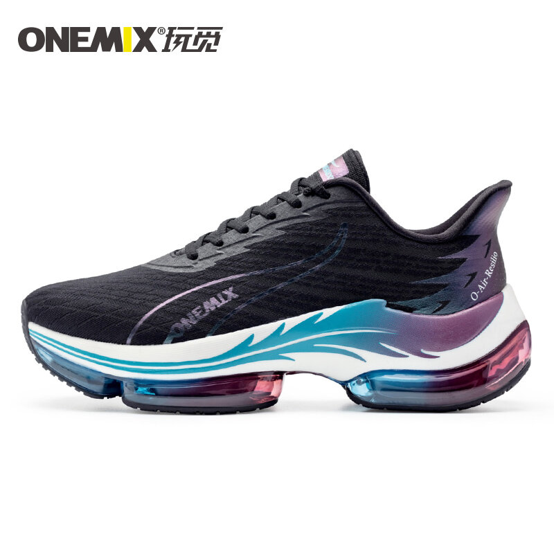 ONEMIX احذية الجري النساء أحذية رياضية مريحة في الهواء الطلق الركض أحذية مشي وسادة هوائية حمراء