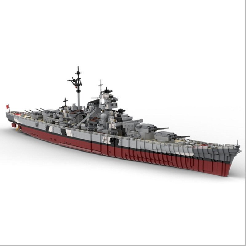 جديد 7164 قطعة WW2 الألمانية بسمارك سفينة حربية كروزر نموذج العالم ألعاب عسكرية للأطفال سلاح اللبنات الطوب الهدايا الأولاد