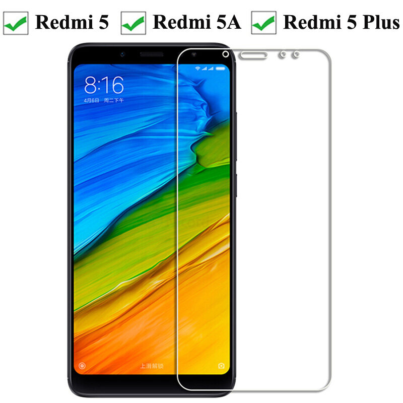 واقي شاشة من الزجاج المقوى لهاتف Xiaomi Redmi 5 ، زجاج واقي مقوى لهاتف Xiaomi Redmi 5 Plus ، زجاج أمان لهاتف Redmi 5A