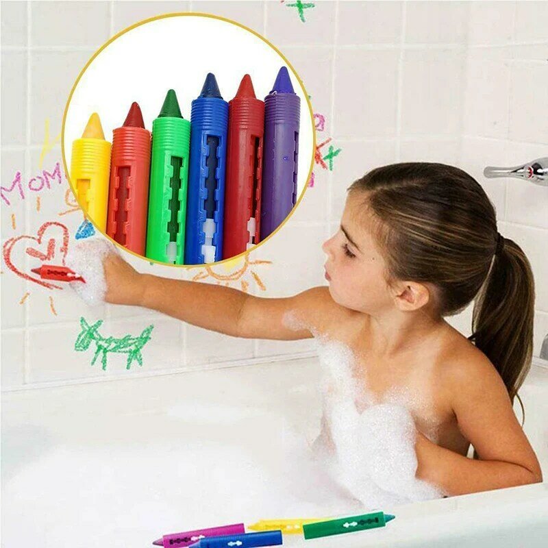6 قطعة قابل للغسل تلوين الاطفال طفل حمام الوقت دهانات الرسم أقلام لعبة ل هالوين ماكياج CLH @ 8