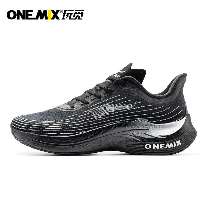 Onemix لوحة كربون سباق احذية الجري أحذية التنفس جديد المهنية ماراثون وسادة أحذية رياضية أحذية رياضية