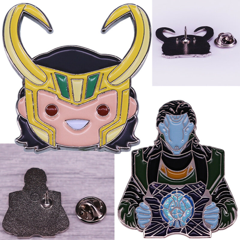 Loki تأثيري زي شخصية كرتونية الدعائم شارة معدنية دبوس سبيكة بروش