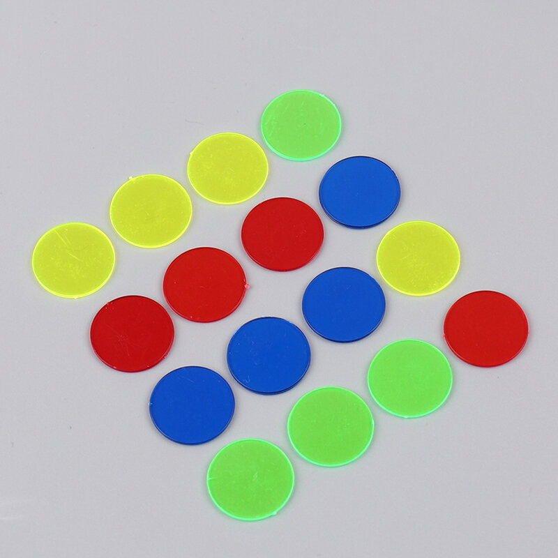 مختلط لون دائري شفاف عملات 100 قطعة/المجموعة بوكر رقائق بطاقات بوكر بلاستيكية بالجملة
