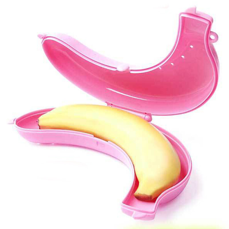2022 البلاستيك الموز حامي حاوية حامل الصندوق الغذاء الغداء صندوق تخزين الفاكهة لحقيبة السفر في الهواء الطلق لطيف الموز