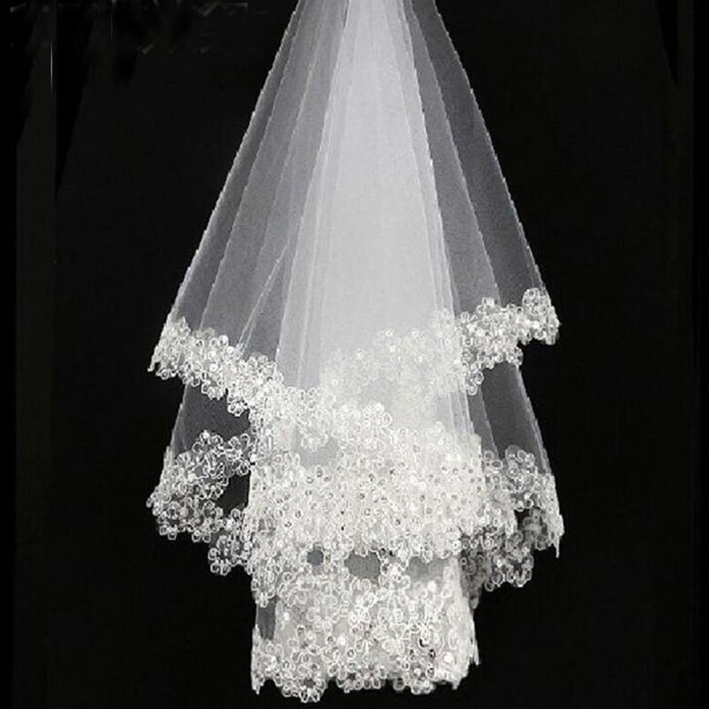 2021 جديد وصول الأبيض 1.5 متر الدانتيل زين حافة الزفاف الحجاب العروس إكسسوار زفاف للبيع
