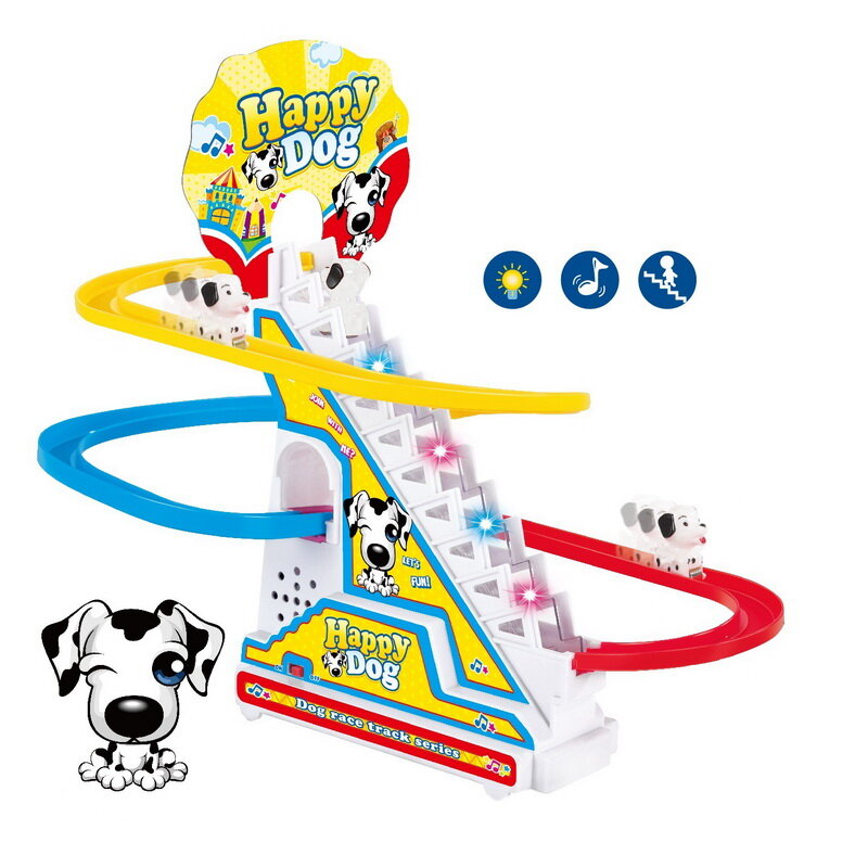 تسلق الدرج المسار اللعب الكرتون البطريق ديناصور الكلب بطة للأطفال الموسيقى الإلكترونية الاطفال مضحك الفتيان الفتيات هدية عيد